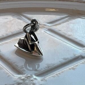 Jet Ski Charm Vintage Sterling Silver 925 NOS Watercraft